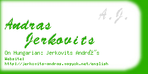 andras jerkovits business card